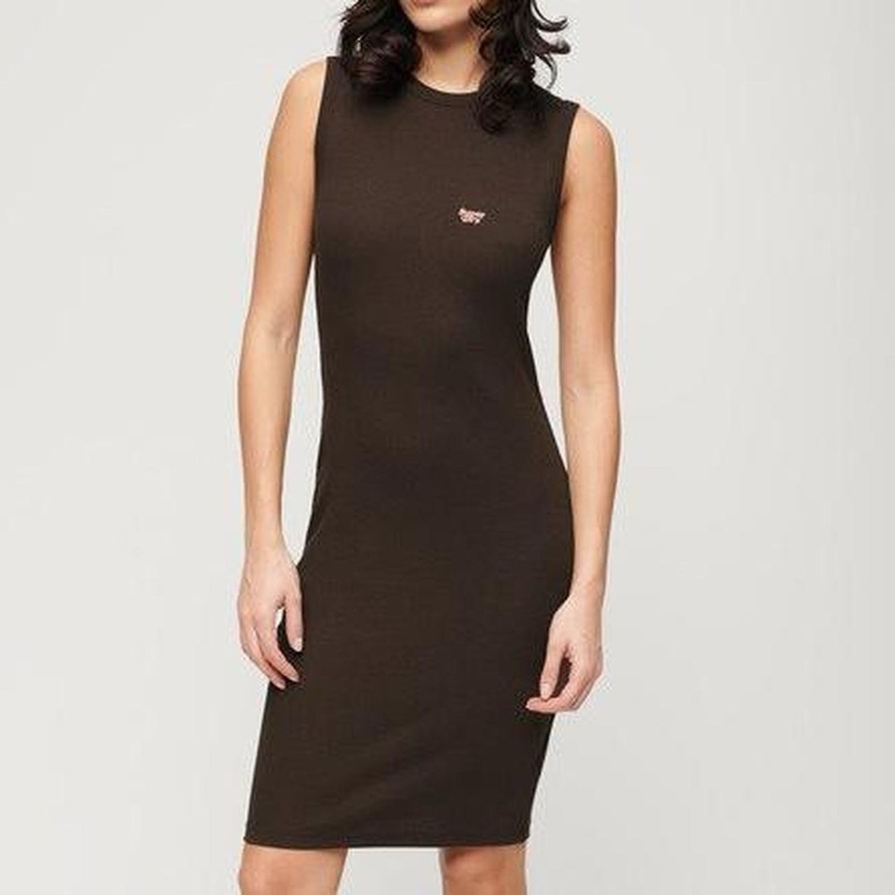 Brown Ribbed dress
